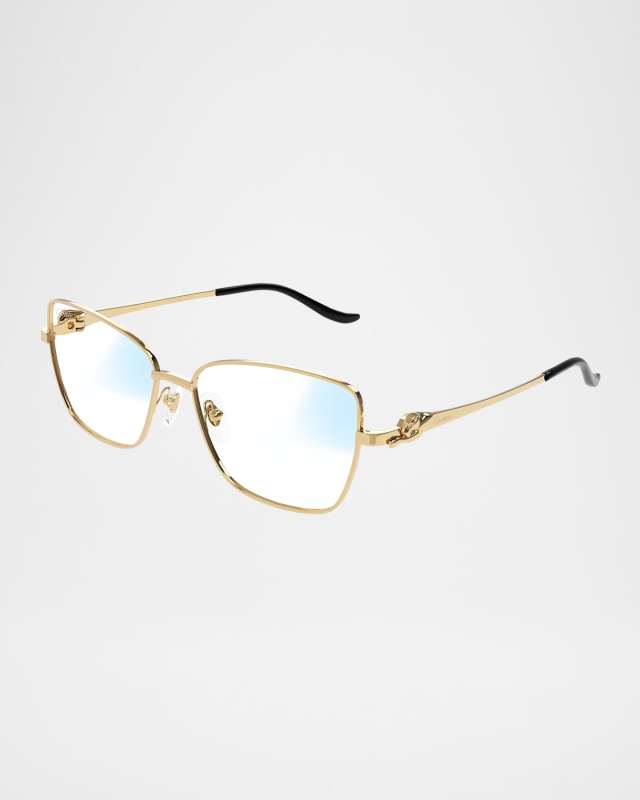 Panthere Blue Light Blocking Rimless Metal Glasses